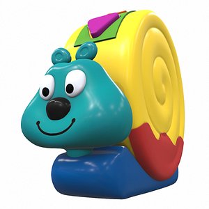 Plastic baby toy snail 1 3D model