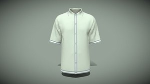 3D Mens Tripping Coller Polo In Low Poly model