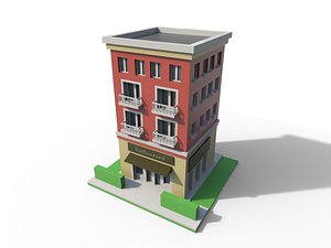 3D cartoon building