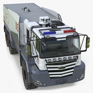 Rosenbauer Buffalo Extreme Fire Truck Simplified 3D model