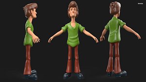 3d Scooby Doo Game Rigged Character Shaggy