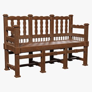 3D Wooden Chair2