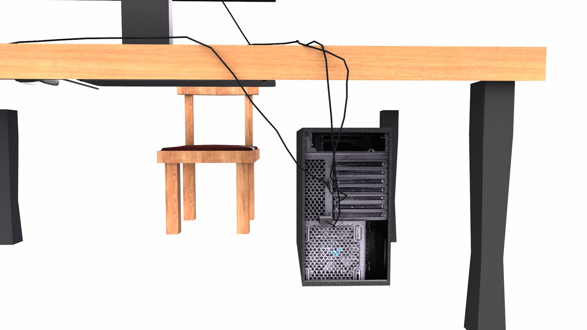 3D Desktop Table Model - TurboSquid 2485551