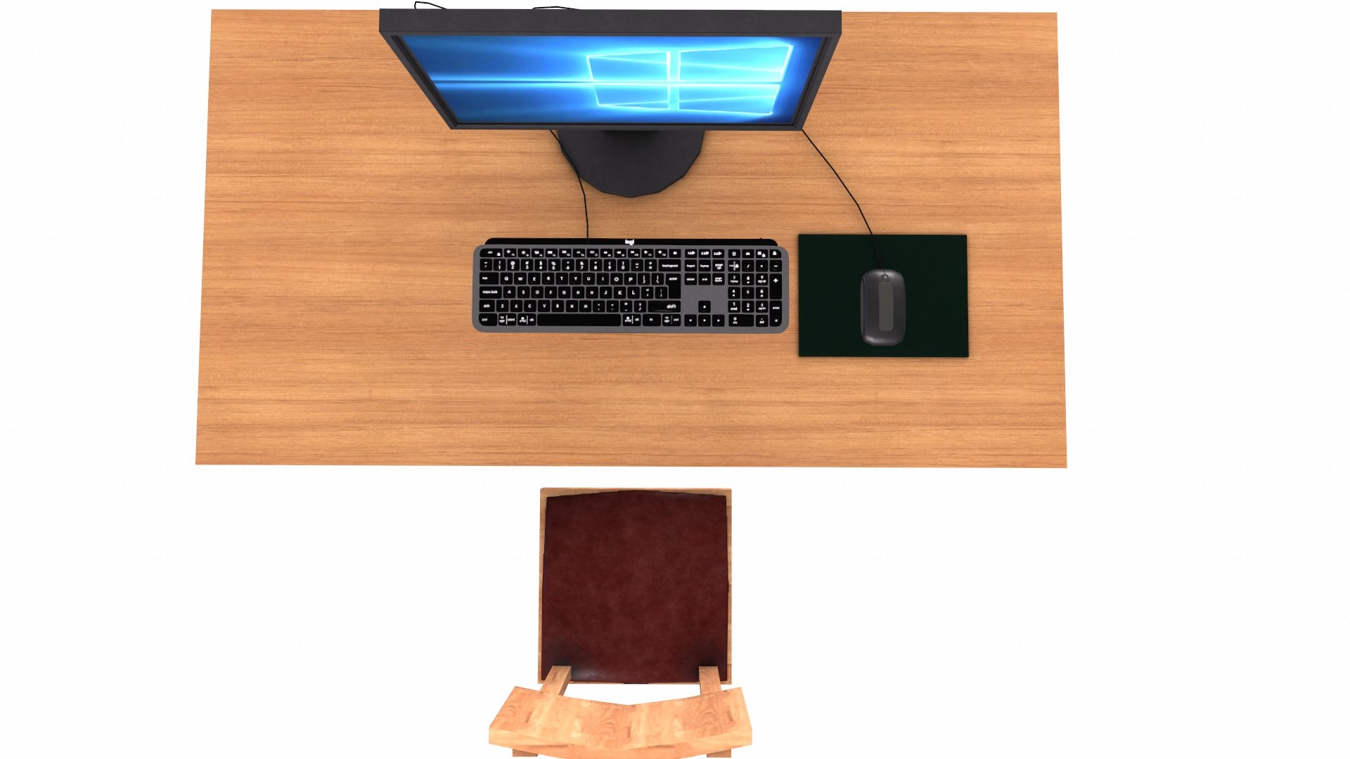 3D Desktop Table Model - TurboSquid 2485551