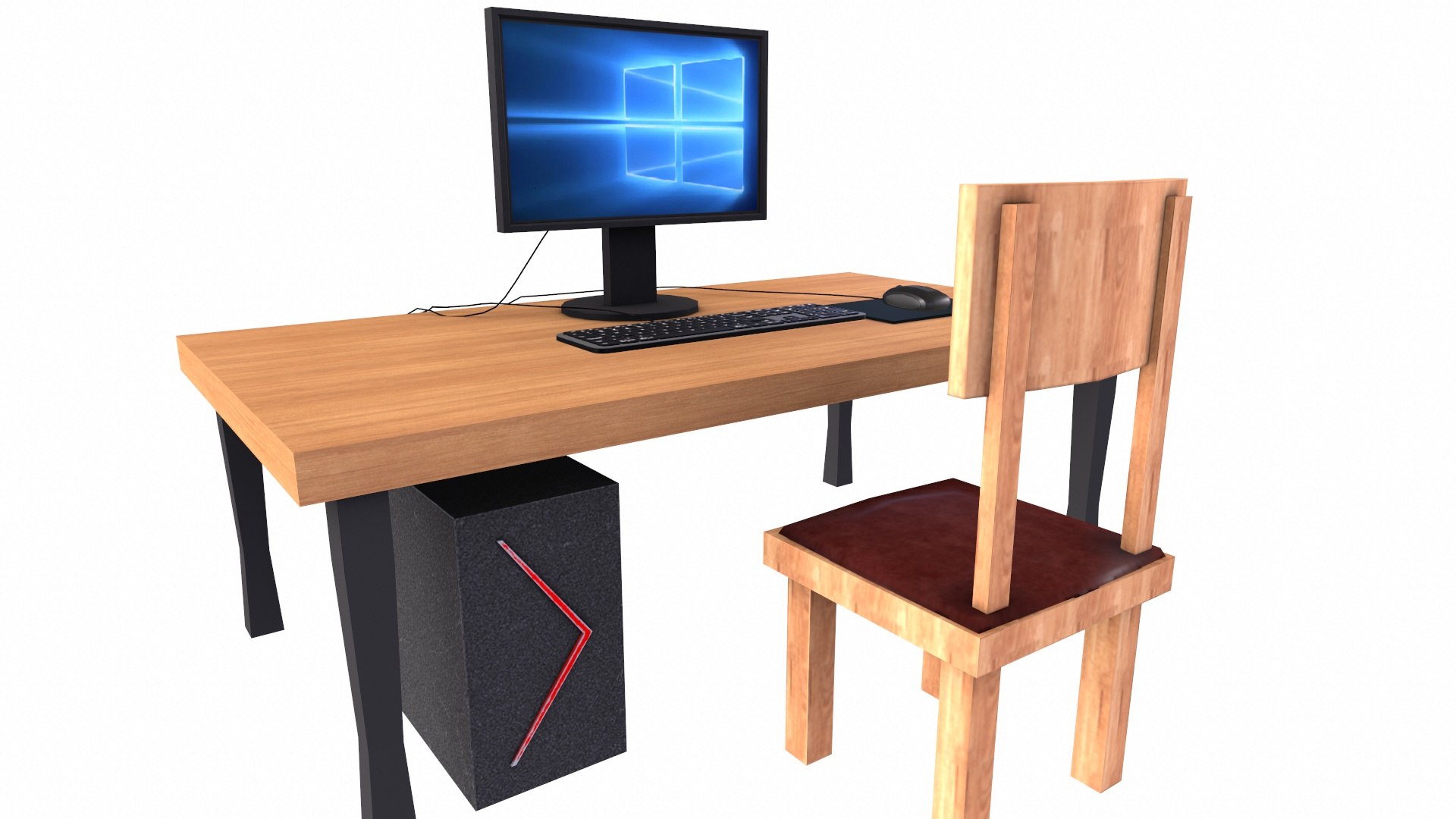 3D Desktop Table Model - TurboSquid 2485551
