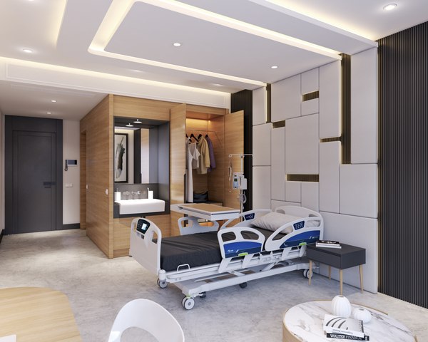 3D Hospital Room Interior 3D Scene model