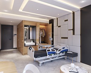 Hospital Room Interior 3D Scene