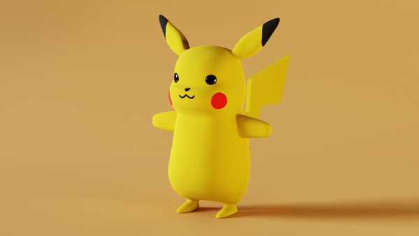 Personagem de desenho animado Pikachu Modelo 3D - TurboSquid 2076940