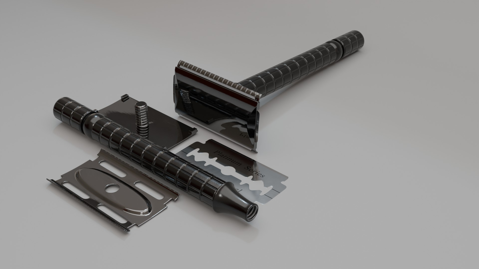 3D Model Classic Safety Razor Black - TurboSquid 2149475