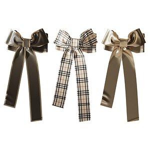 Set of festive bows 3D