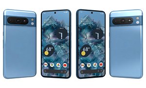 3D Google Pixel 8 Pro Sky Blue model