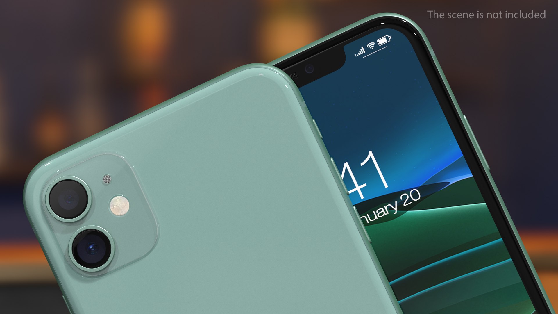 iPhone 11 Green 3D model preview