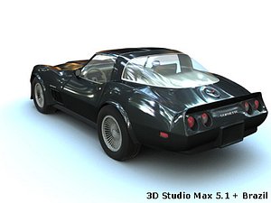 corvette 82 1982 3d model