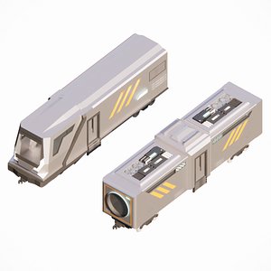 3D Sci-fi Train 002 model