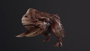 Hell Dog Low-poly monster
