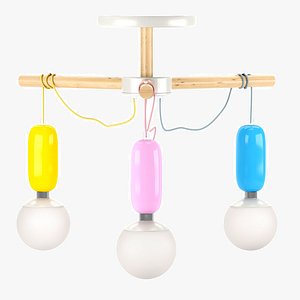 3D model Coloured kids chandelier