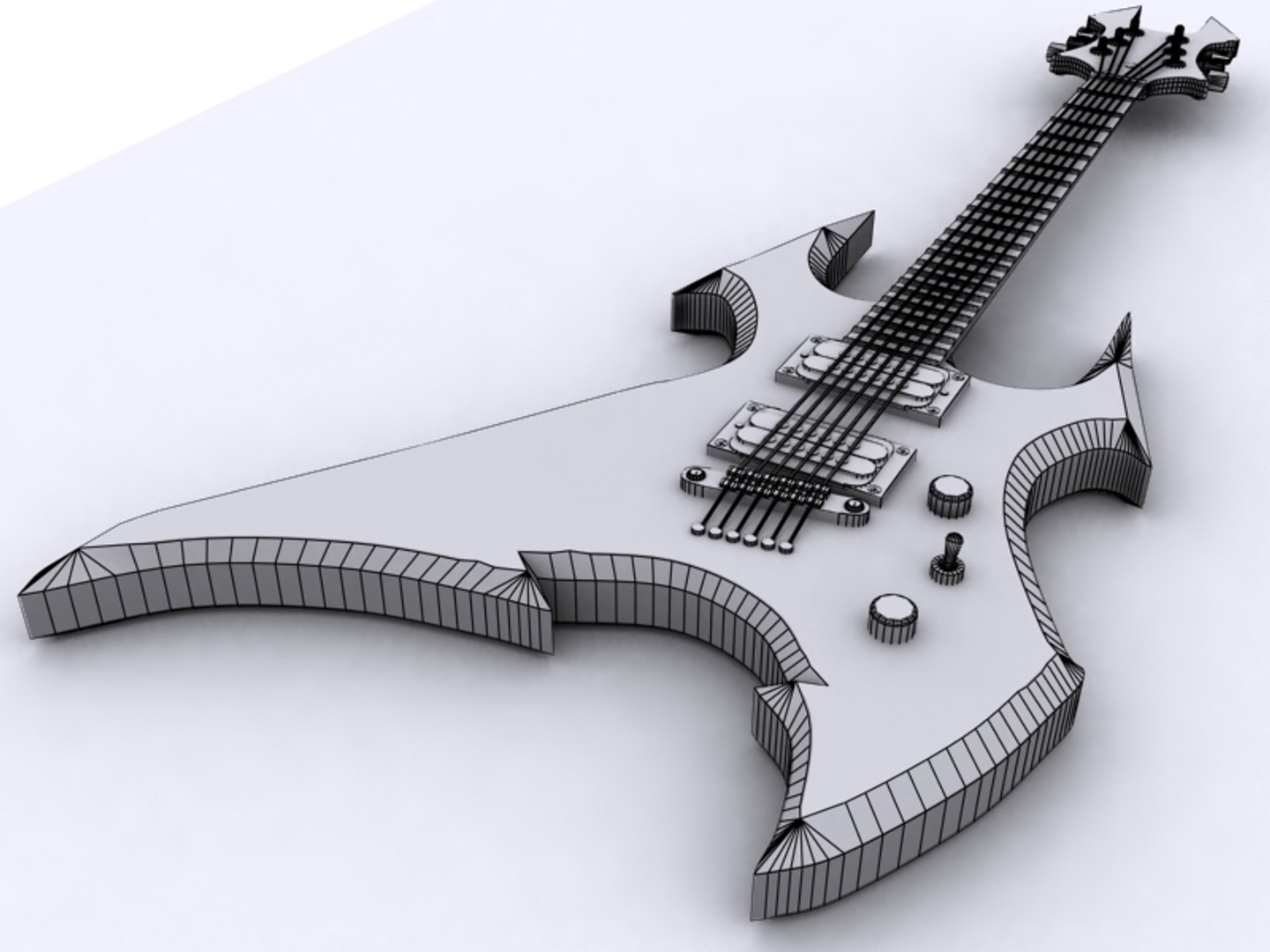 3d Bc Rich Beast Guitar Model