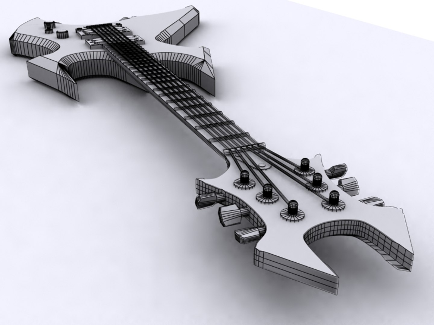 3d Bc Rich Beast Guitar Model