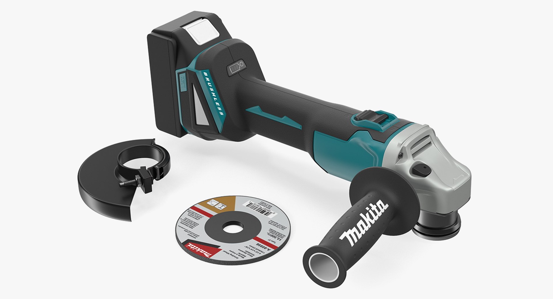 Makita XAG03M Angle Grinder Kit 3D model preview