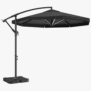 3D patio umbrella offset