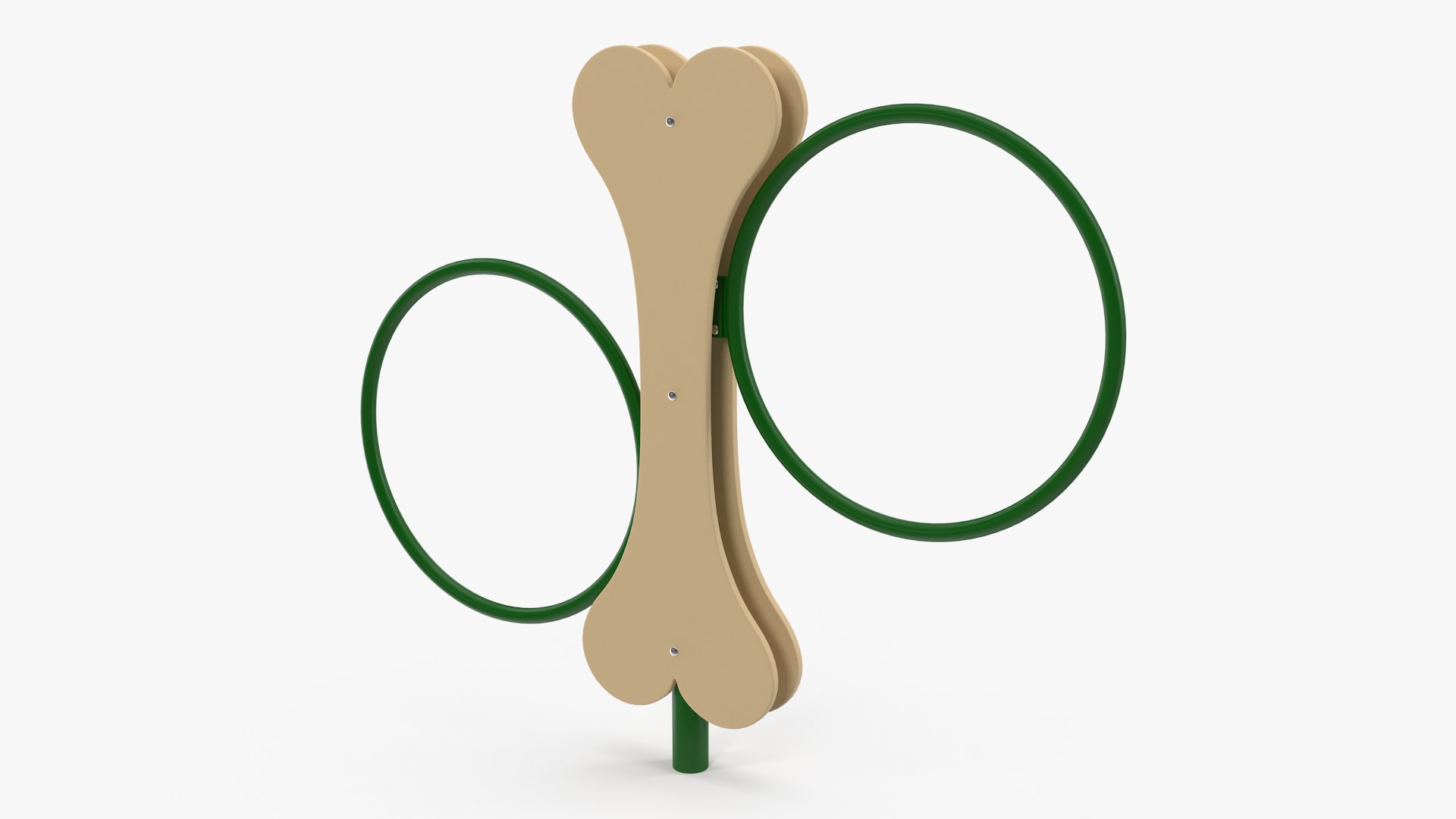Dog Park Hoop Jump Green 3D model preview