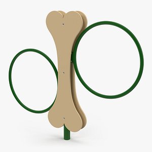 3D Dog Park Hoop Jump Green