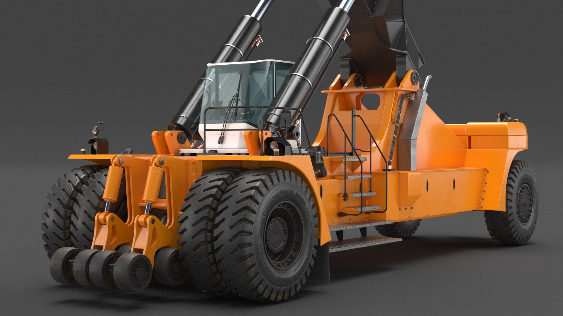 3D Reachstacker Lifts Concrete Slabs Model - TurboSquid 2295503