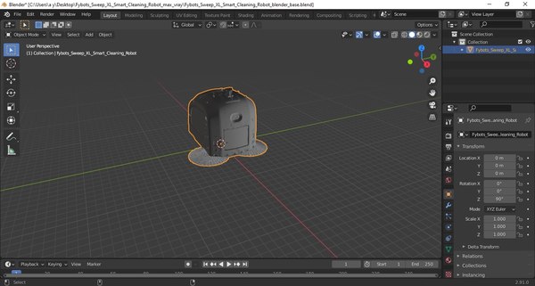 3D Fybots Sweep XL Smart Cleaning Robot model - TurboSquid 1748119