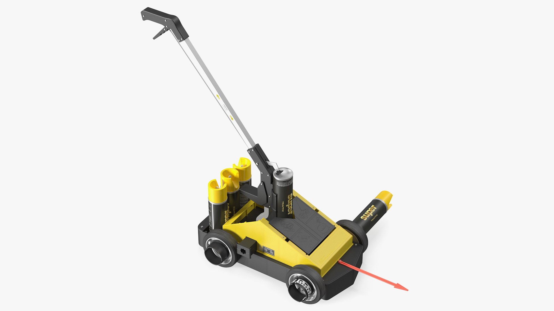 Traffic Line Stripping Machine 3D model preview