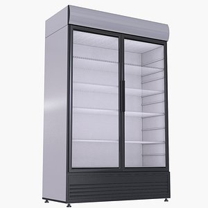 Double Door Upright Display Fridge
