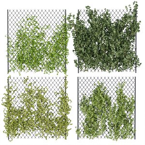 outdoor ivy fence collection vol 68-3dmodel