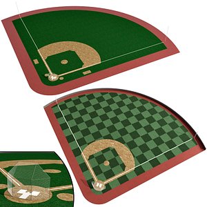 baseball field stadium 3D model