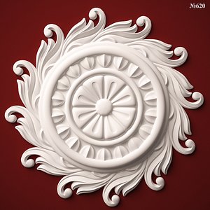decor element rosette stl 3d model