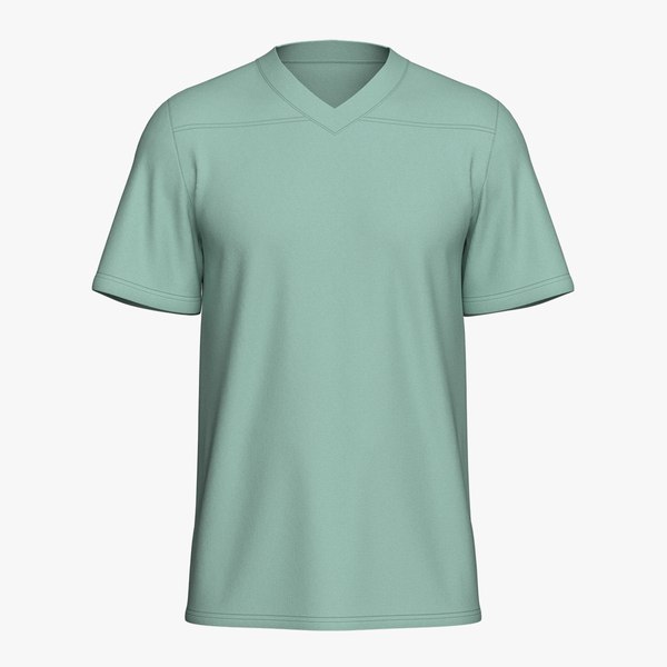 3D Plain Sports V-Neck T-Shir