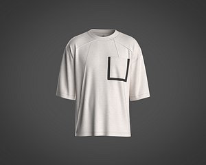 Mens t-shirt with piping and pocket detaling 3D