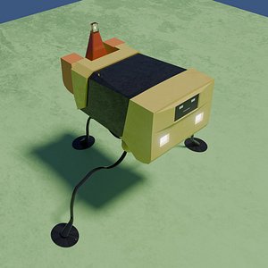 3D model Robot on legs and tentacles