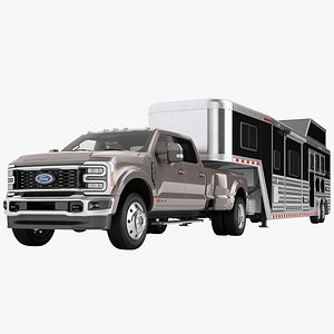 Ford Super Duty F450 2026 Gooseneck Horse Trailer 01