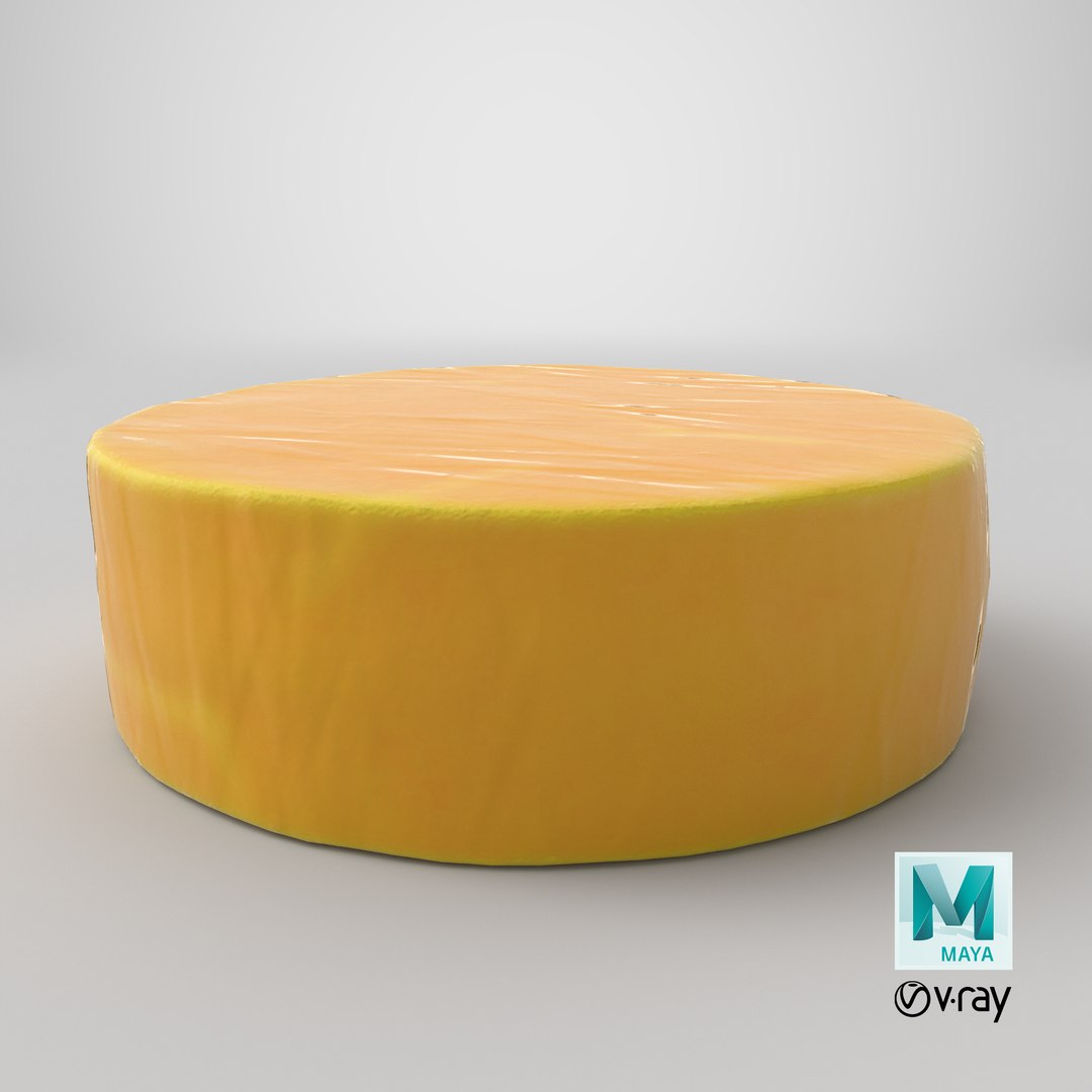 Cheddar cheese wheel 3D - TurboSquid 1167904