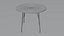 Modern Round Table 3D Model  Sleek Metal Legs  Wooden Top 3D