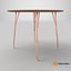 Modern Round Table 3D Model  Sleek Metal Legs  Wooden Top 3D