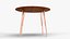 Modern Round Table 3D Model  Sleek Metal Legs  Wooden Top 3D