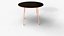 Modern Round Table 3D Model  Sleek Metal Legs  Wooden Top 3D