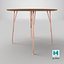 Modern Round Table 3D Model  Sleek Metal Legs  Wooden Top 3D