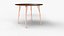 Modern Round Table 3D Model  Sleek Metal Legs  Wooden Top 3D