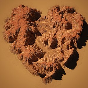3d broken heart mesa rock model