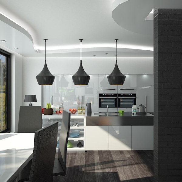 interior scene kitchen dining max