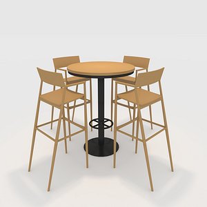 Bar Table And Chair 9 3D model