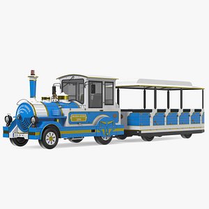 Tourist Train Dotto Muson River Rigged 3D model
