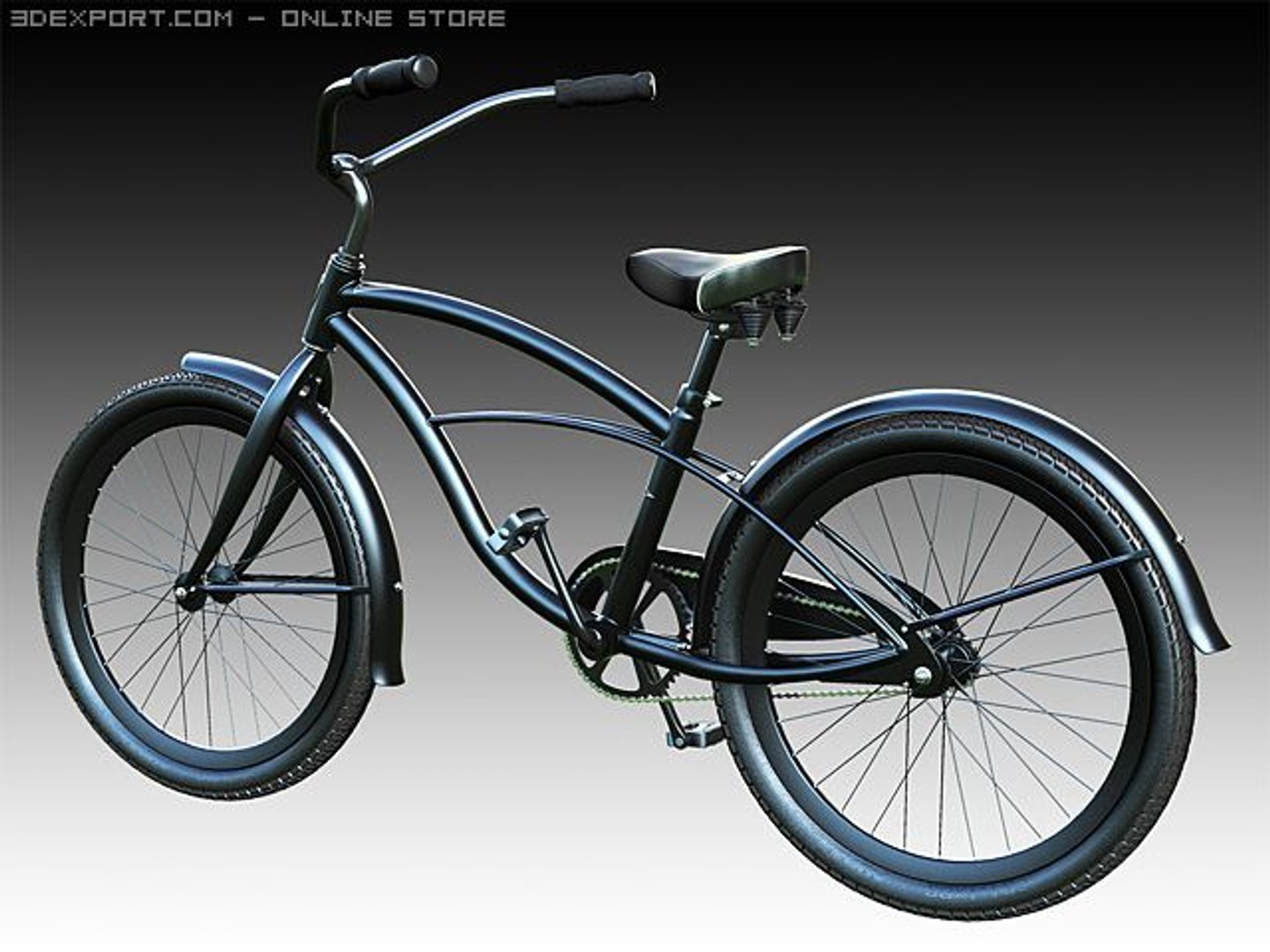 city cruiser bicycle 3d model