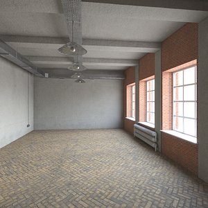 3D Loft Interior model